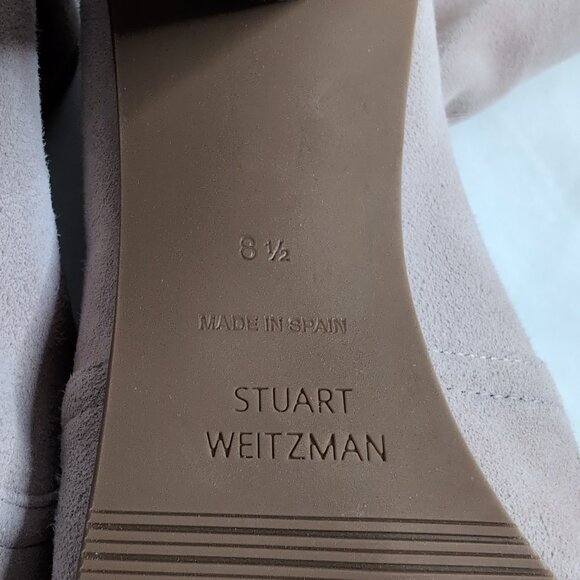 Stuart Weitzman Elegant Women's Suede Ankle Boots - Cream - Picture 7 of 7